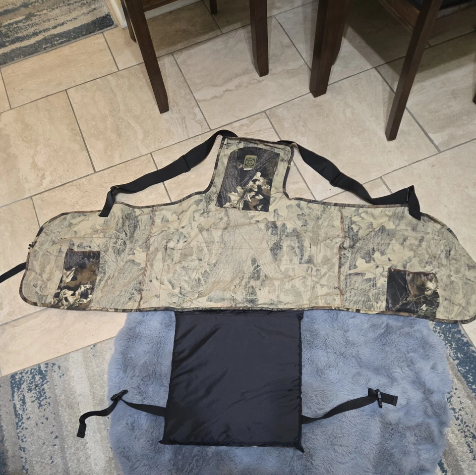 Chaleco de caza de pavo Mossy Oak de gran tamaño 4x-5x hoja de sombra camuflaje con cojín de asiento Foto 3 de 4