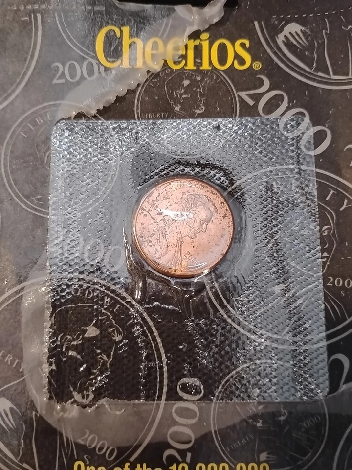 Cheerios 2000 First-Minted Penny One Cent Limited Edition Sealed w COA - Image 2 of 3
