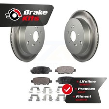 Rear Coated Brake Rotors Semi-Metallic Pad Kit For 2009-2013 Suzuki Grand Vitara