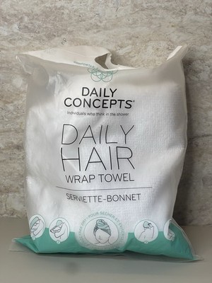 Daily Hair Wrap Towel In Weiß von Daily Concepts Haartuch Super Soft Neu
