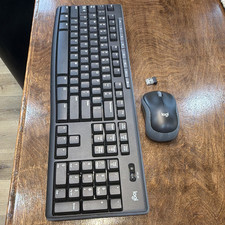 Logitech Wireless Keyboard  Mouse Bundle USB Receiver M185 Black/Gray