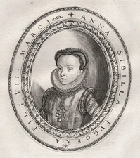 Anna Sibylle Fugger Nordendorf Portrait Engraving 1650