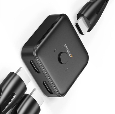 iDsonix 2 in 1 HDMI Umschalter 4K@60Hz Bidirectional HDMI Switcher HDMI Splitter