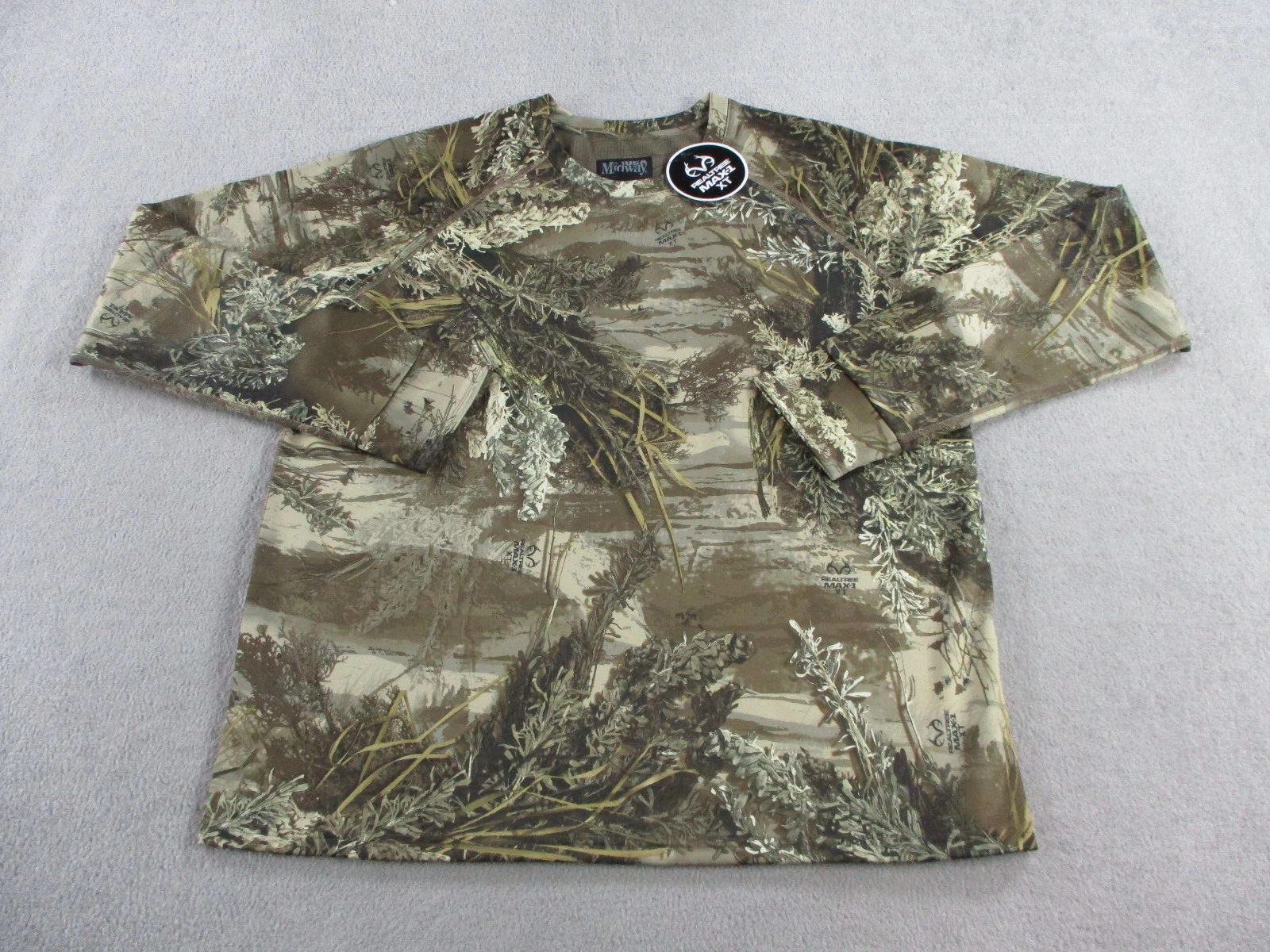 Realtree Camo Shirt Men XL Max 1 XT Long Sleeve Crewneck Lined Baselayer Hunting