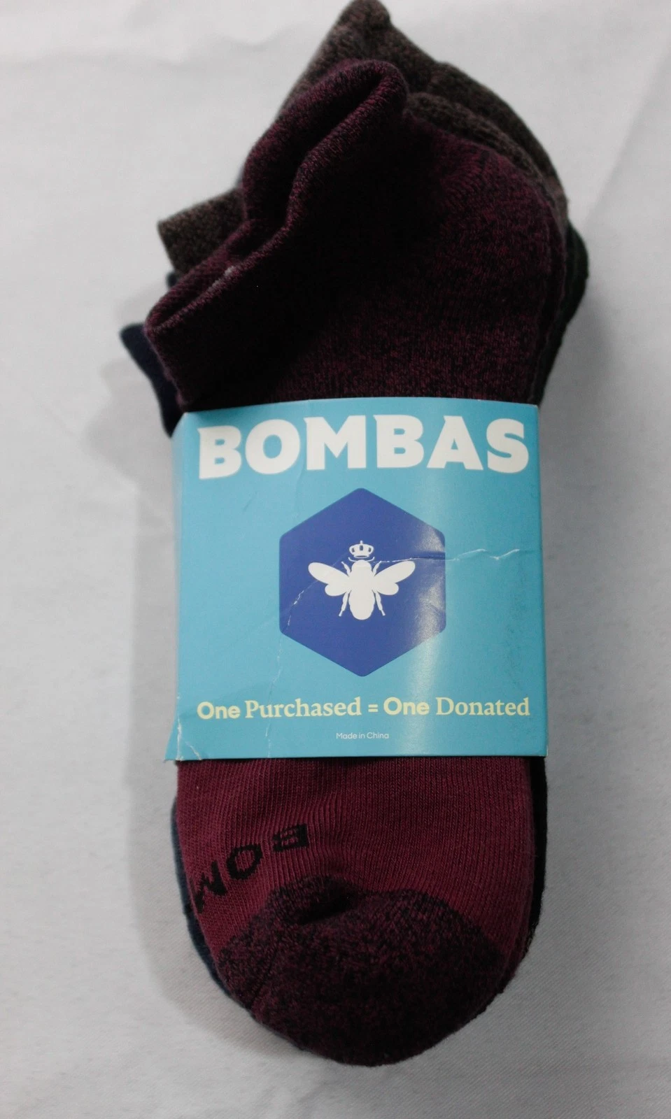 Bombas Unisex Adults' 4-Pk. Midweight Cushioned Ankle Socks AC2 Multi Large NWT