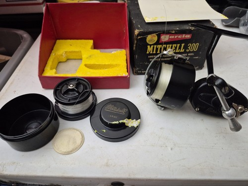 1965 Garcia Mitchell 300 Spinning Reel with Matching Serial No. Box - SN 6060730