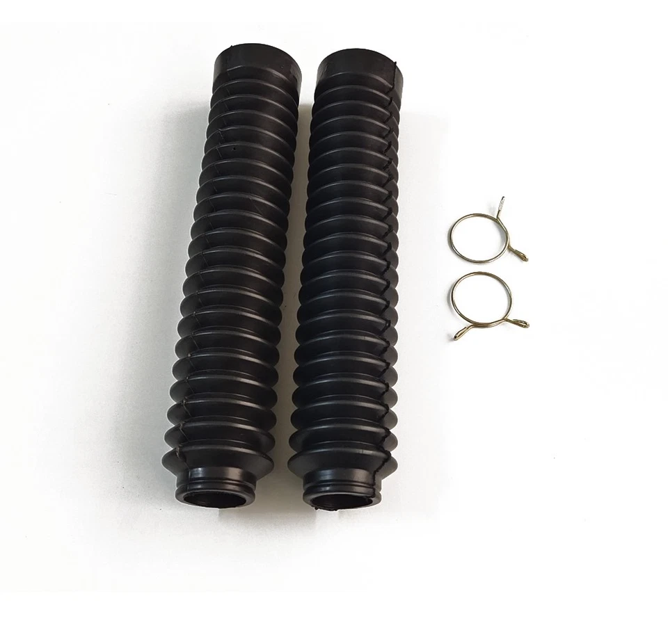 2 Piezas Horquilla Delantera Moto Amortiguador Cubierta Antipolvo Polainas Botas Goma Negra Foto 3 de 4