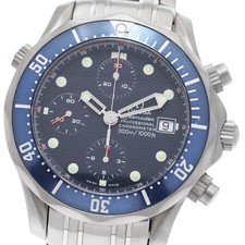 OMEGA SEAMASTER 300 2298.80 42mm Titanium Navy Dial Automatic Chronograph #C1362 6
