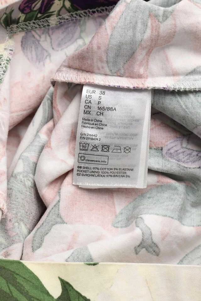 H&M Playsuit Blumen Print D 38 rote Beerentöne Grüntöne - Bild 3 von 4