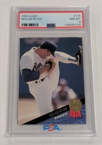 1993 Leaf - Nolan Ryan #115 PSA 8 NM-MT Texas Rangers HOF