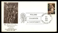 Mayfairstamps US 1983 New York Poland champion of Christianity Cover aaw_20183