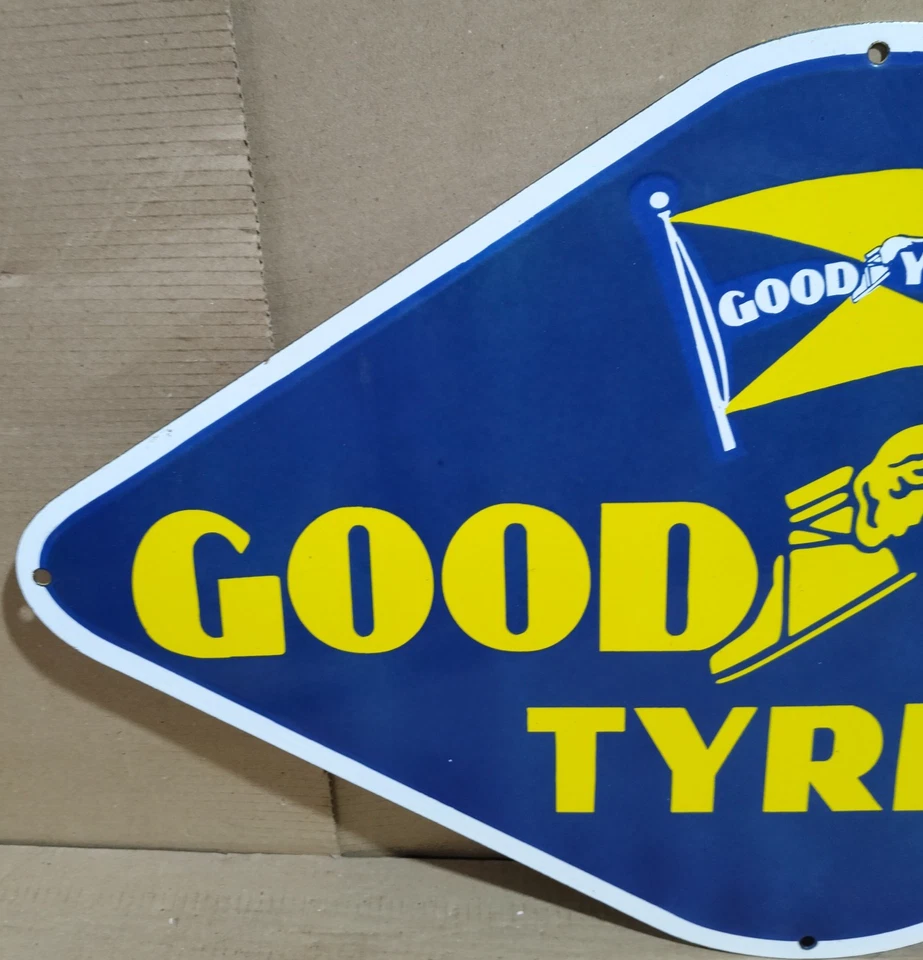 Good Year Tyres Porcelain Enamel Sign 30 x 18 Inches 1 Sided - Image 2 of 4