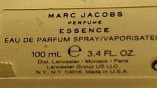 Marc Jacobs Perfume ESSENCE Eau De Parfum 100 ml Fragrance Spray Vintage Bonus