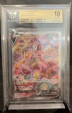 🔥Espeon V (Alternate Full Art) 180/203 SWSH07: Evolving Skies Holo BGS 10!🔥