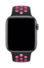 Oryginalny Apple Watch 44mm Czarny/Różowy Blast Nike Sport Band 42/44/45/46/49mm