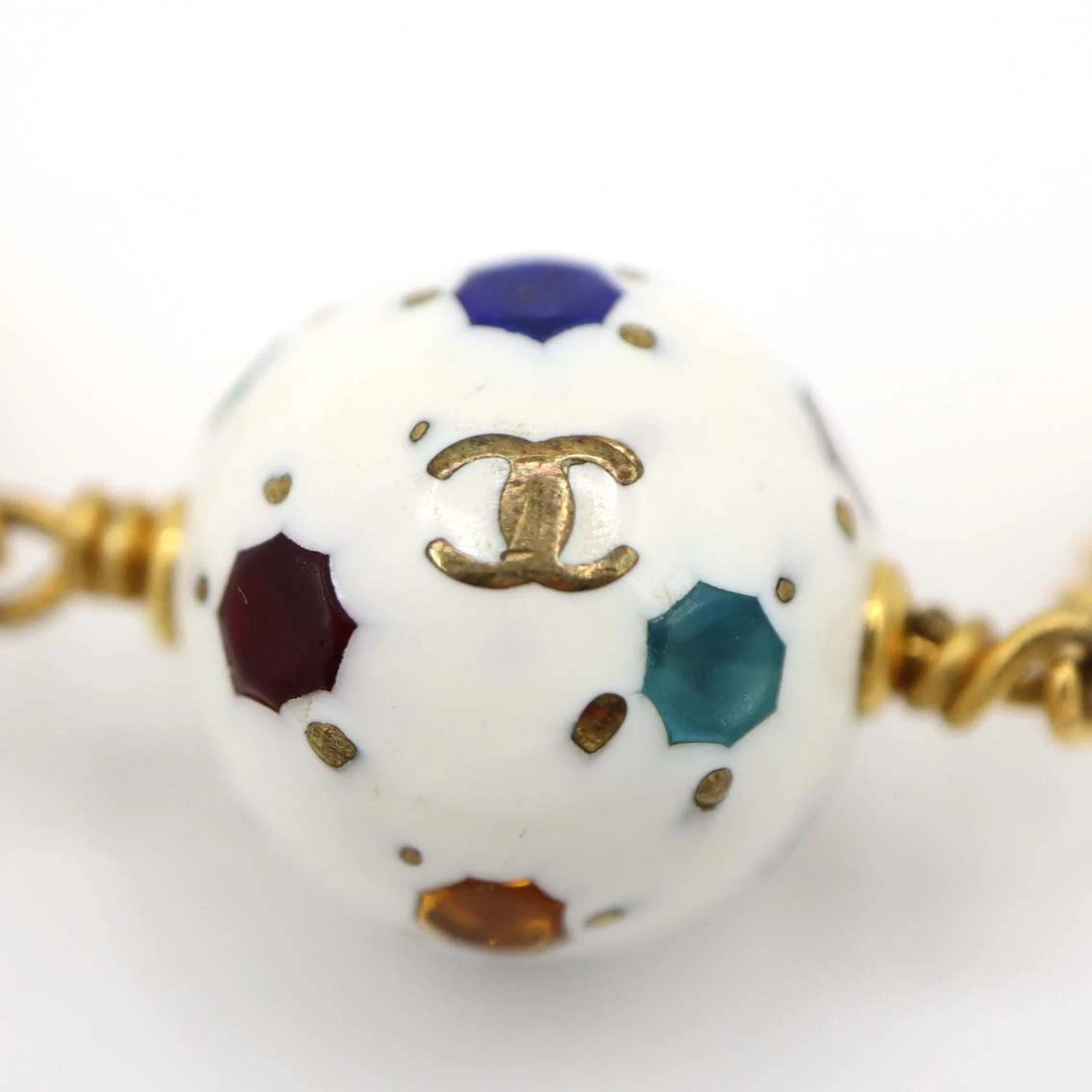 Bracciale Chanel Calcio Multipietra Tono Oro Accessori