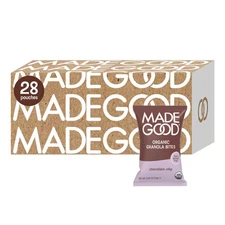 MadeGood Chocolate Chip Granola Minis, 28 Count, Organic and Delicious Snacks