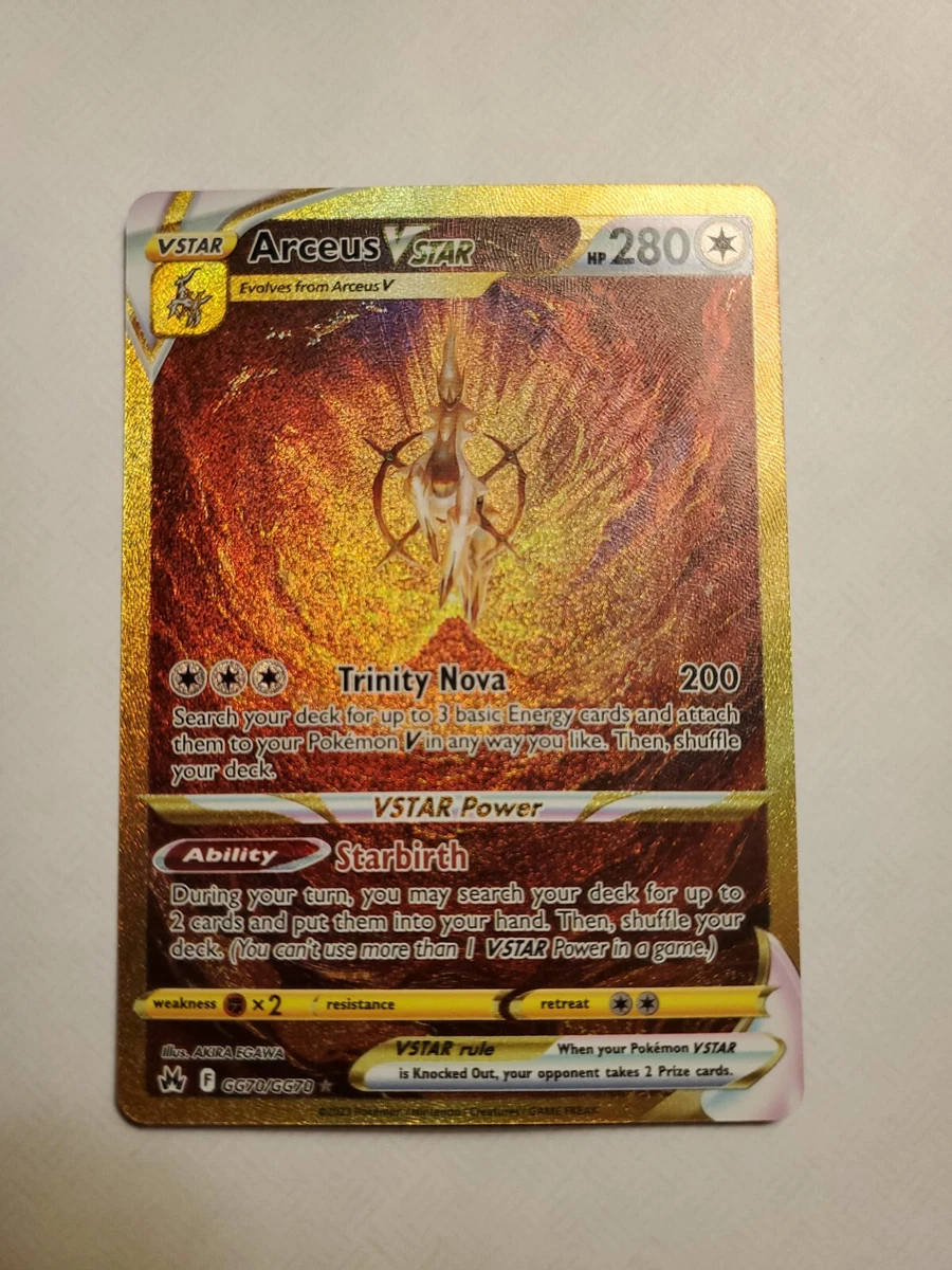 Arceus VSTAR Alt Art Gold Custom Pokémon Card Display Case