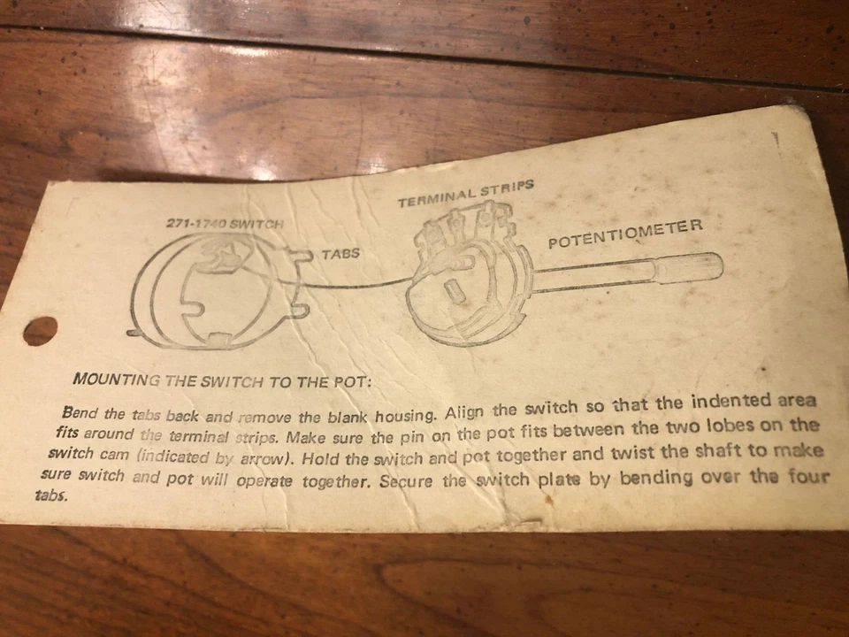 N.O.S. ARCHER Potentimeter 271-093 2 Meg Linear Taper - Image 2 of 2