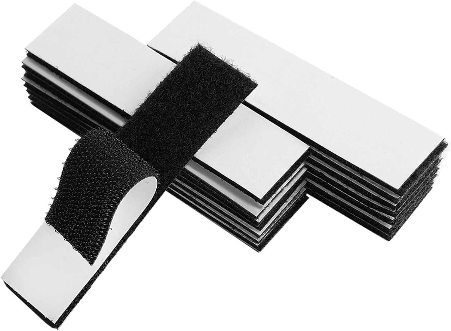 Melsan 1x4 Inch Strong Adhesive Hook and Loop Strips - 15 Sets
