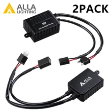 Alla Lighting H7 Anti Flicking Warning Error Decoder for LED Headlight Fog DRL