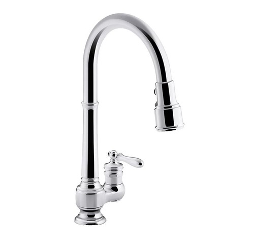 Kohler K-6666-AG-VS Rubinetto Acqua Wellspring In Acciaio Inox: Filtro Da Cucina A Collo Di Cigno, Maniglia Leva, Rotazione 360° - 4