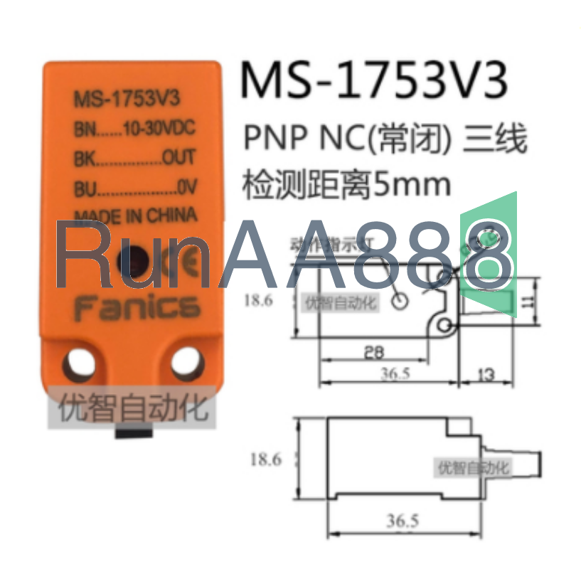 1PC NEW FOR Fanics MS-1753V3 Proximity switch Sensor | eBay