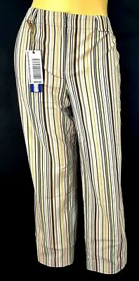 ANN TAYLOR LOFT Damen beige Stretch KLEIDERHOSE HOSE - W28'' - UK10 - 69 £
