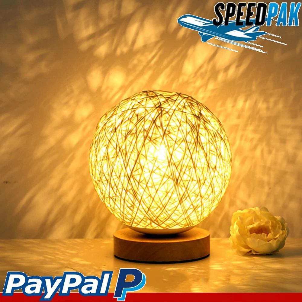 Rattan night light outlet