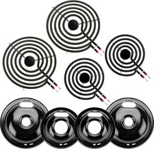 W10290350 W10290353 Porcelain Burner Drip Pan Bowls & MP22YA Electric Range... 