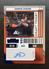 2022 Contenders Jarren Duran Draft Ticket Auto Blue Foil RC 11/99 Boston Red Sox