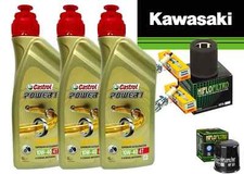 KIT/TAGLIANDO KAWASAKI EN 500 1990 1996 CASTROL 10W40 FILTRI OLIO ARIA CANDELE