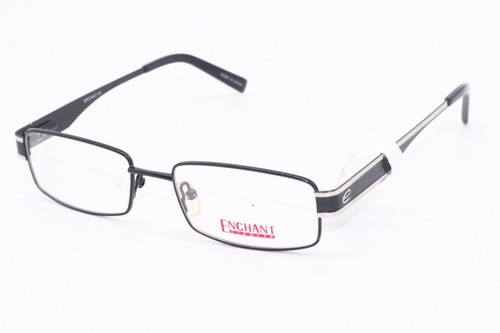 NEW ENCHANT EE0991 BLACK SLV AUTHENTIC DESIGNER FRAMES EYEGLASSES 52-17