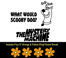 Scooby Doo Ruh Roh 3 Pack 6" Black Vinyl Decal Car Window Tumbler Laptop Tablet