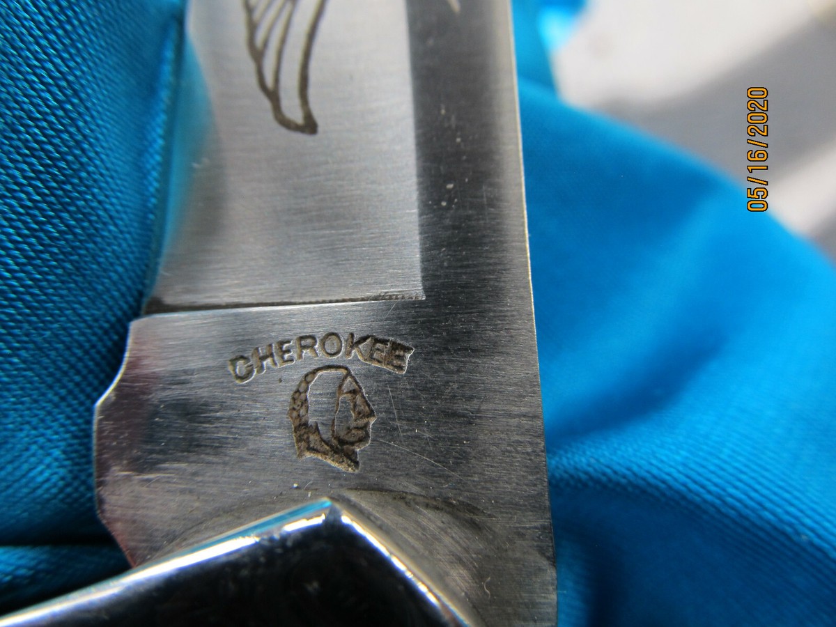 CHEROKEE NUMBERED 102 GREEN POCKET KNIFE | eBay