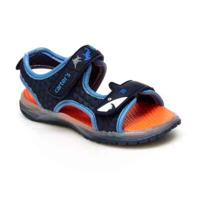 New Carter's Toddler Boys' Shark Light-Up Sandals 10 11 12