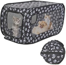 Travel Portable crate Puppy Playpen Outdoor Indoor Cat Pet Tent Rectangular Med