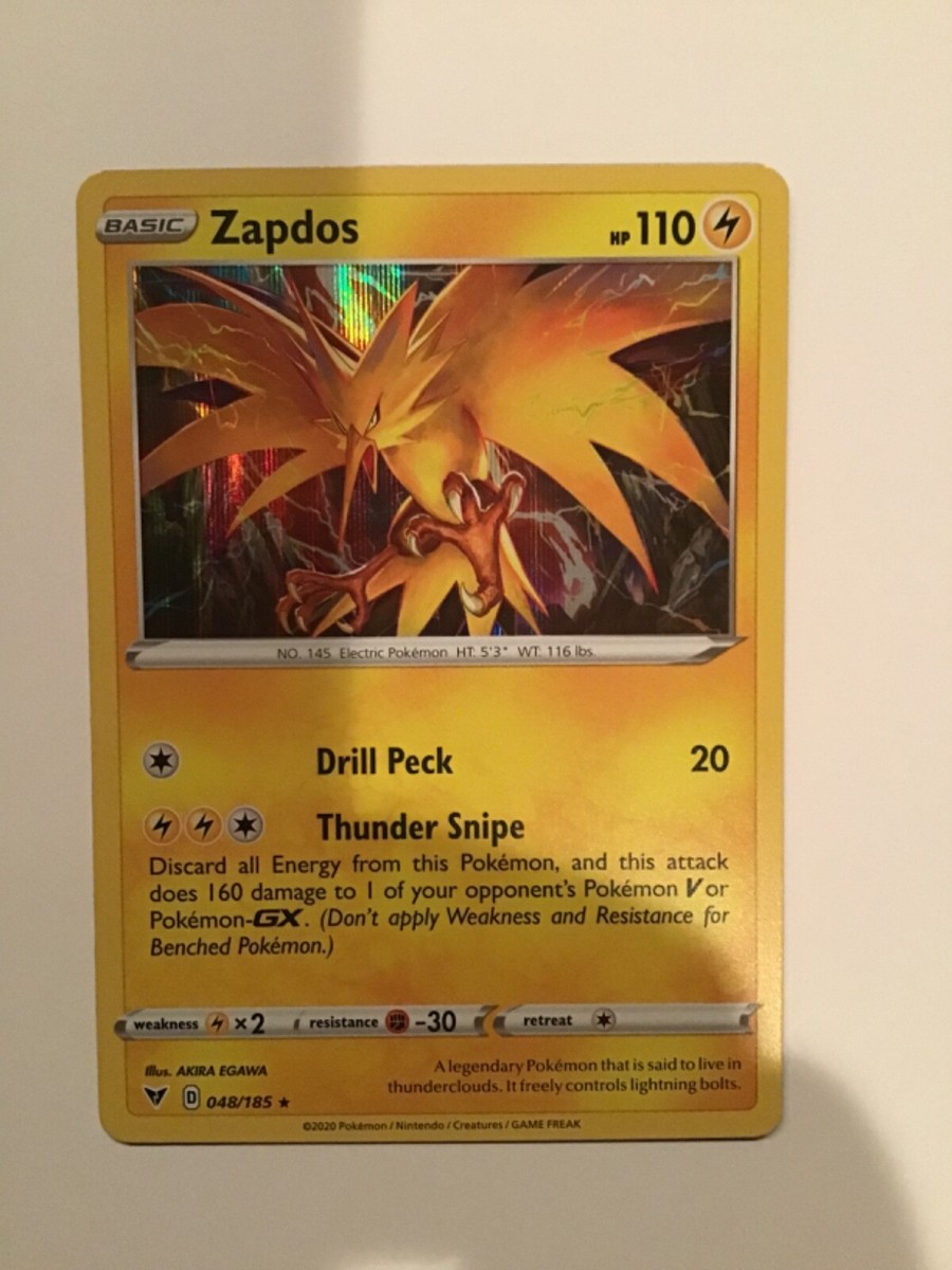 Zapdos 48/185 - Holo Rare Pokemon TCG Card - Vivid Voltage | eBay