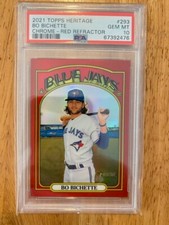 2021 Topps Heritage Chrome Red Refractor #293 Bo Bichette /372 PSA 10 **POP 2**