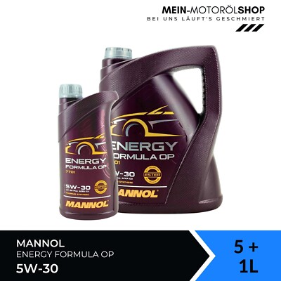 Mannol Energy Formula OP 5W-30 VW BMW MB 229.52/229.51/229.31 5+1 Liter = 6 L