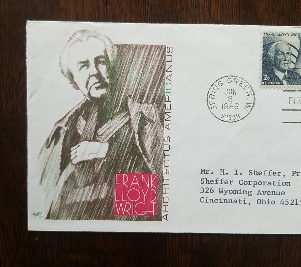 US FDC # 1280 Frank Lloyd Wright 1966. - Image 3 of 4