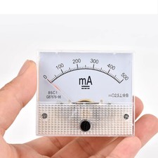 85C1-Type-mA DC Amperemeter Gauge Analog Panel AMP Current Meter Ammeter 1-500mA