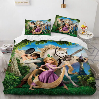01 Tangled Ever After Bettwäsche Set Kissenbezüge80x80 Bettbezug135x200Anpassbar