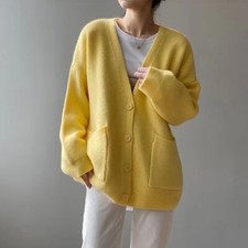 Female Sweater Jacket Outerwear Autumn Loose Fitt Lazy Knitted Cardigan Tops