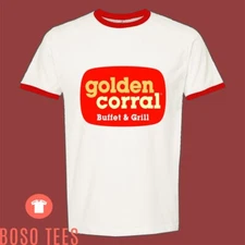 Golden Corral Restaurant Men's Ringer Red Size S-3XL