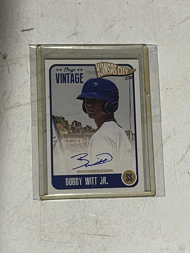 2020 Bobby Witt Jr Onyx Vintage Extended Blue Ink Auto /200 #EABW Autograph