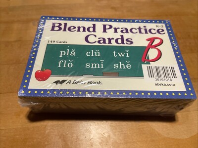Abeka Blend B Practice Cards K-2 NEW Language Home School Educational