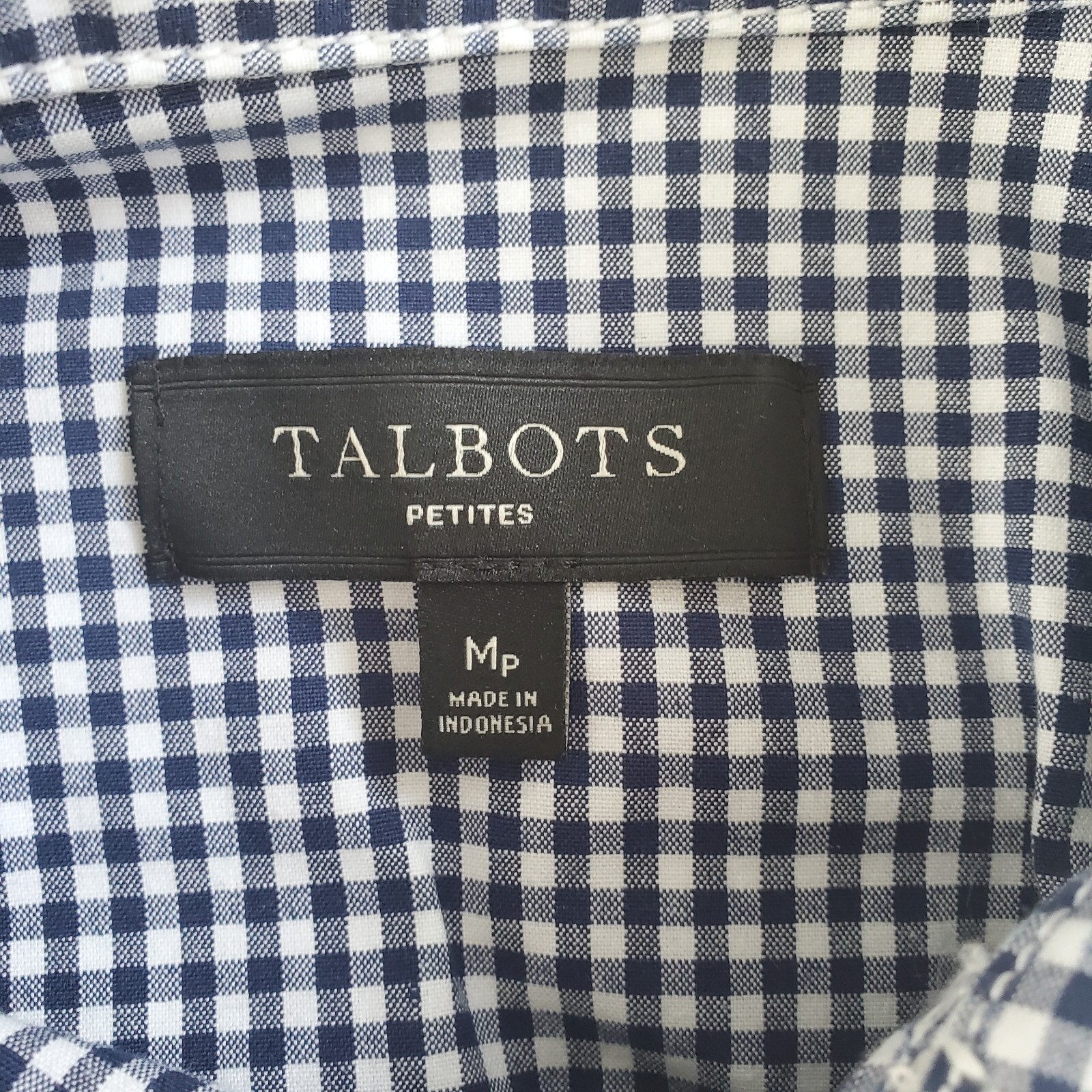 MEDIUM PETITE Talbots JACKET Button Down GINGHAM … - image 6