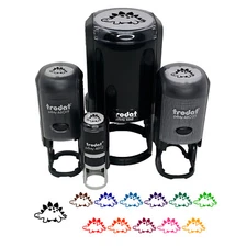 Cute Dinosaur Spiked Stegosaurus Self-Inking Rubber Stamp Ink Stamper