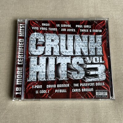 Crunk Hits Volume 3 (CD 2007 TVT) (PA Explicit) Ying Yang Twins Three 6 Mafia ++